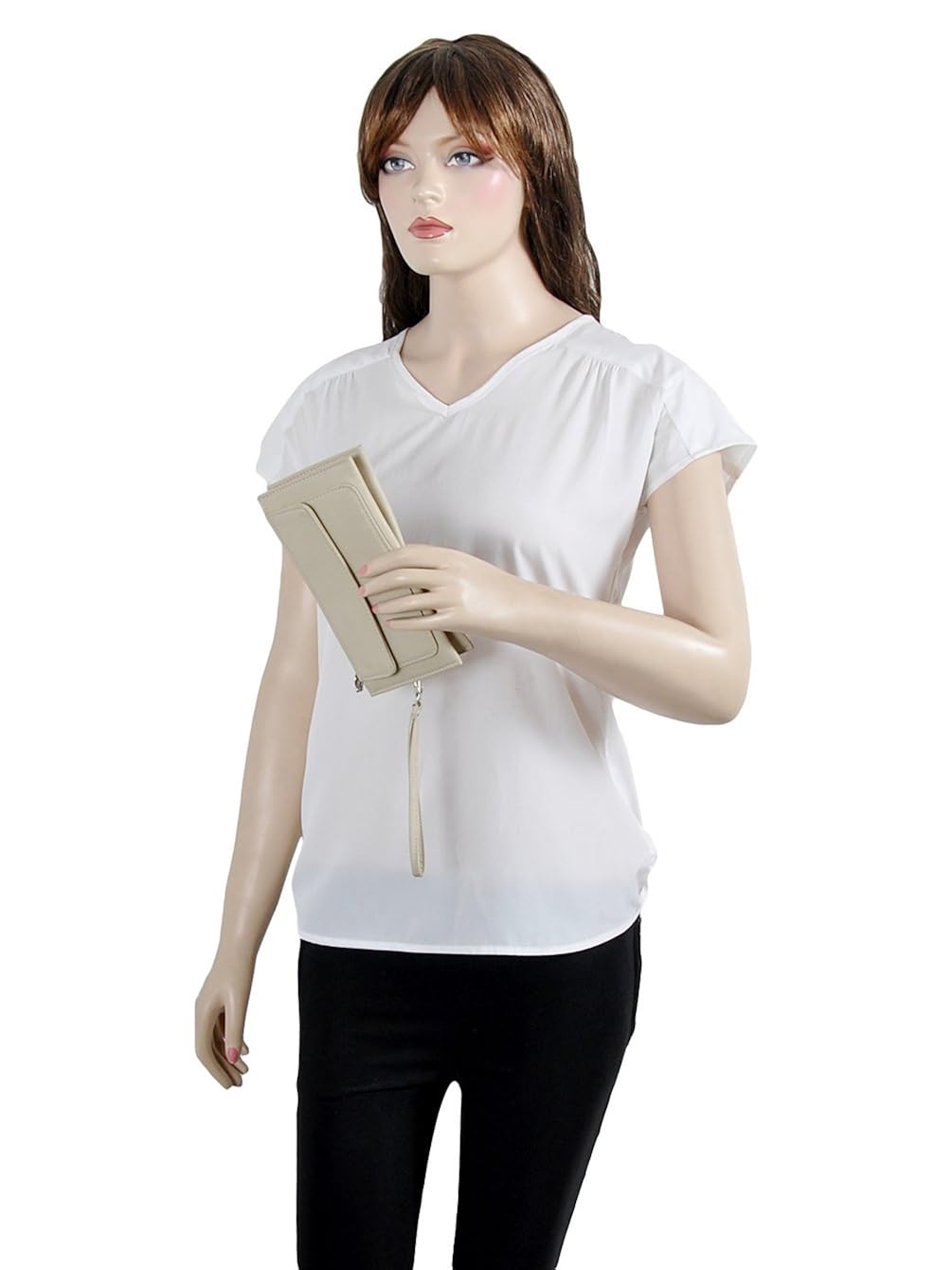 butterflies women's handbag (cream) (bns wb0153)