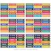 Homework2 Big Monthly Planner Stickers, Colorful Reminder Label Stickers 6 Sheets - Total 108 Diary/Planner Event/Cards Scrapbooks
