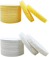 Greenet Facial Sponges 60 Ct White Beige Cellulose Exfoliation Cleansing view 2