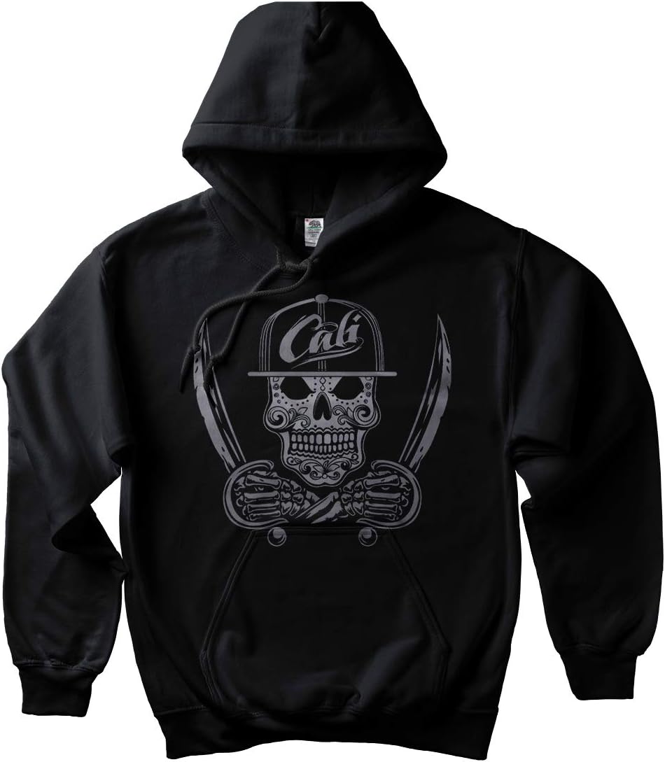 Cali Rider Hoodie Mexican Sugar Skull Aztec Mexico LA Cholo Sweatshirt Pullover