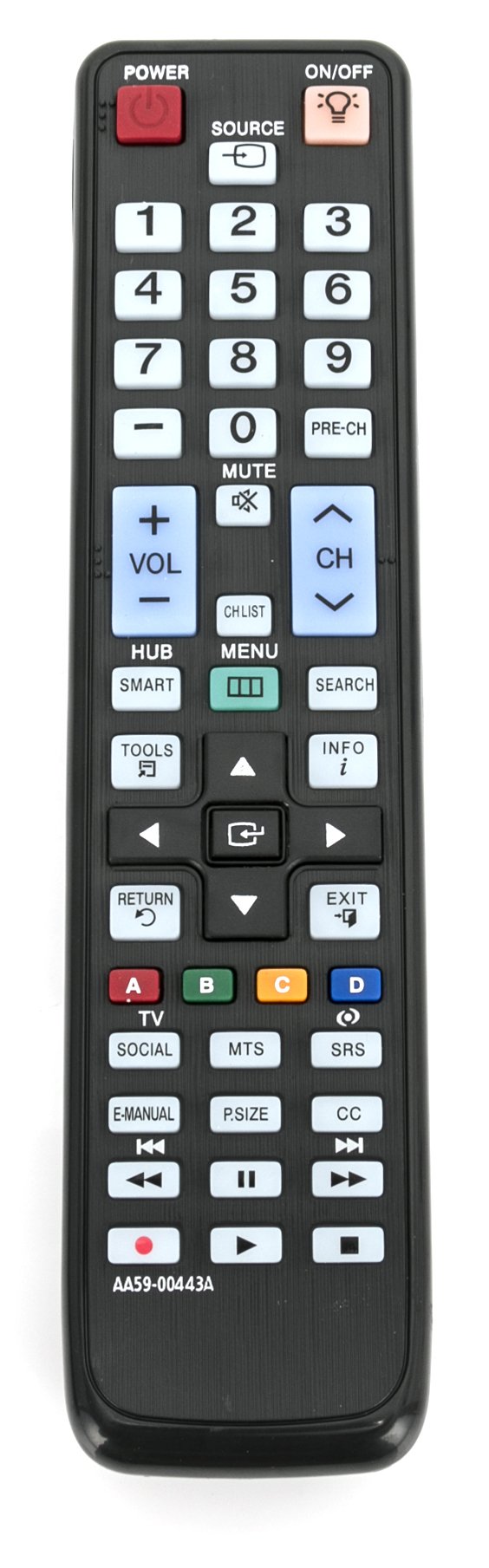 VINABTY AA59-00443A Replace Remote for SamsungTV UN40D6000SF UN40D6050TF UN32D6000SF UN46D6000SF UN46D6050 UN40D5550RF UN55D6050TF UN46D6050TF UN46D6300SF UN55D6000SF UN55D6050TF UN55D6300SF UN60D6000