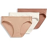 Jockey Women's Underwear Organic Cotton Stretch Logo Bikini - 3 Pack