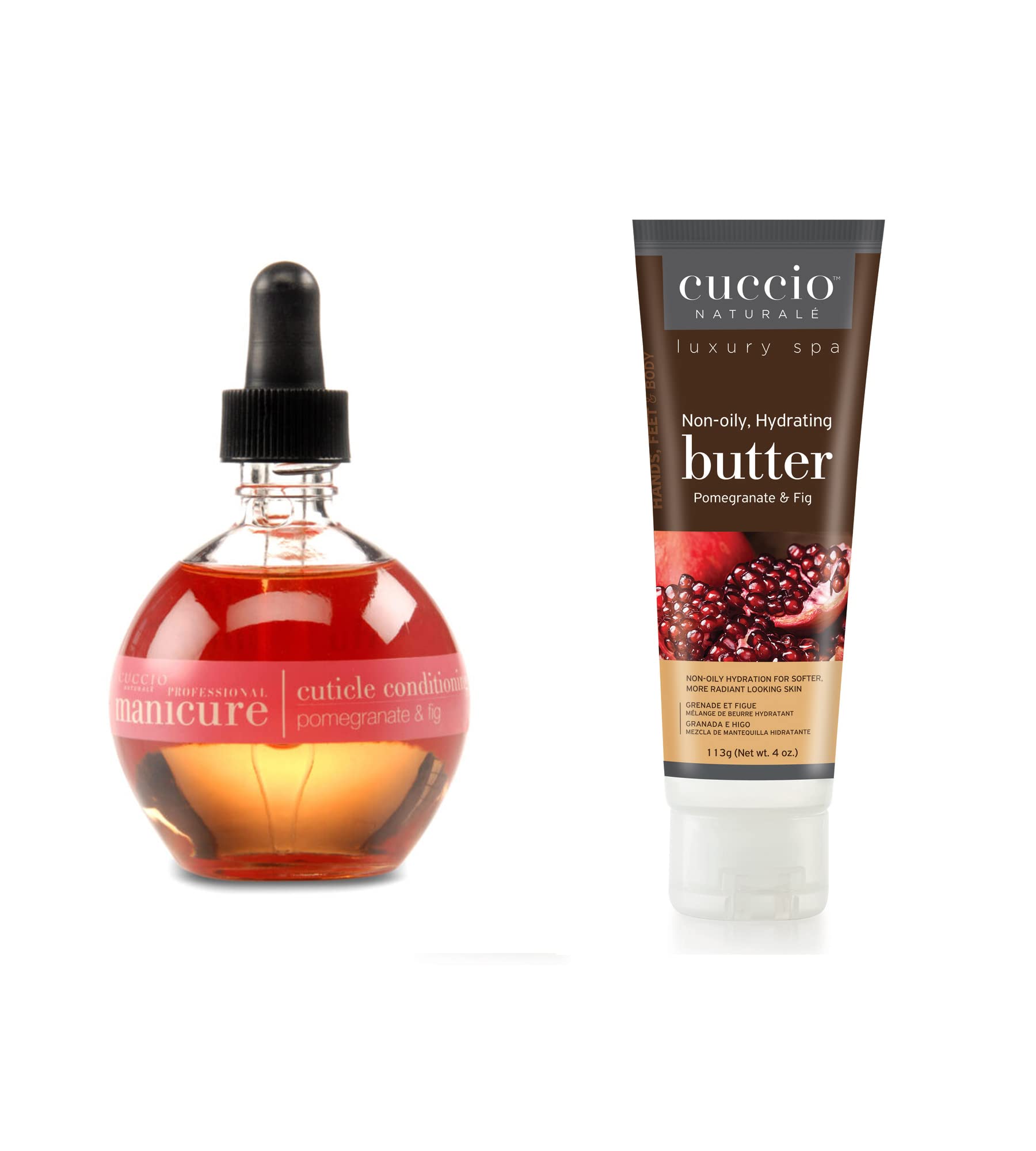Cuccio Hydration Essentials Kit, 68ml Cuticle Oil & 4oz Butter Tube, Shea Butter, Vitamin E, Nail Repair & Strengthener, Moisturises, Nourishes, Revitalizes Cuticles, Vegan