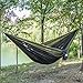 OuterEQ Portable Parachute Camping Hammocks Lightweight Nylon Fabric Travel Hammock (Olive/Black, 295cm x 198cm/Double)
