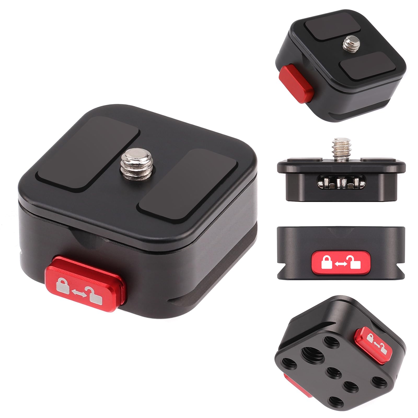 FOTGA Claw Quick Release Plate Kit, Camera Tripod Mount QR Plate and Rapid Connect Clamp Adapter for DSLR/Mirrorless Cameras, Tripod, Monopod, Slider, Handheld Gimbal, Stabilizer, Ball Head