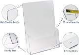 Europel Leaflet & Brochure Holder for A4 - Crystal Clear Acrylic view 4