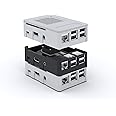 MaticBox Case for Raspberry Pi 3 / Pi 2 / Tinker Board – Low Profile, Stackable, Universally Mountable DIN Rail, Automation Friendly, Fan Support (White)