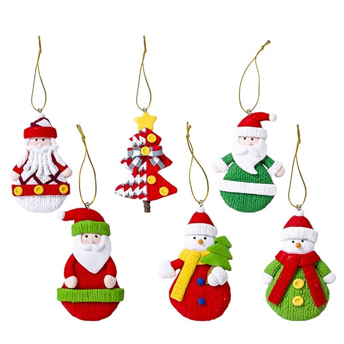 Fascigirl 6pcs Christmas Hanging Ornament Cute Cartoon Christmas