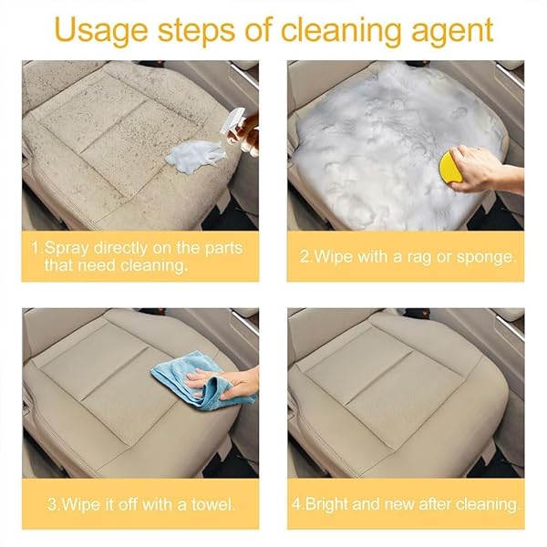 TOHEOK 2PCS PURPOSE FOAM CLEANER, ALL AROUND MASTER FOAM CLEANER,PURPOSE CLEANER FOR CAR, UPHOLSTERY CLEANER FOR CAR SEATS, INTERIOR, CAR SEAT STAIN REMOVER