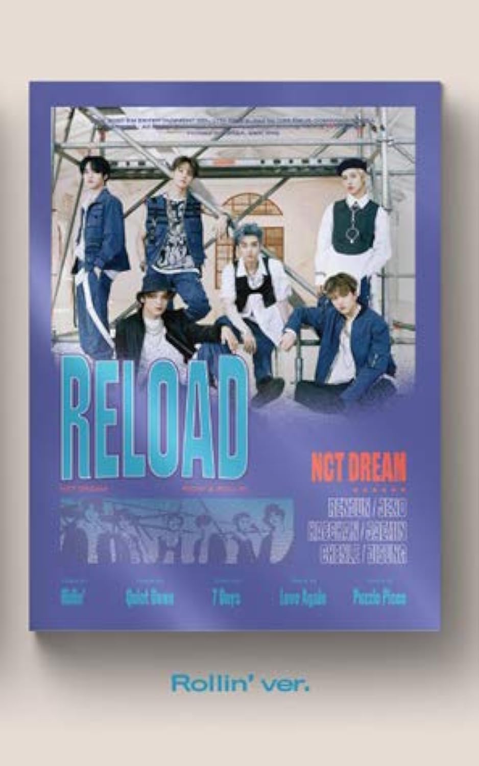 NCT Dream - Reload [Rollin ver.] Album+Pre-Oder Benefit+Folded Poster+Extra Photocards Set