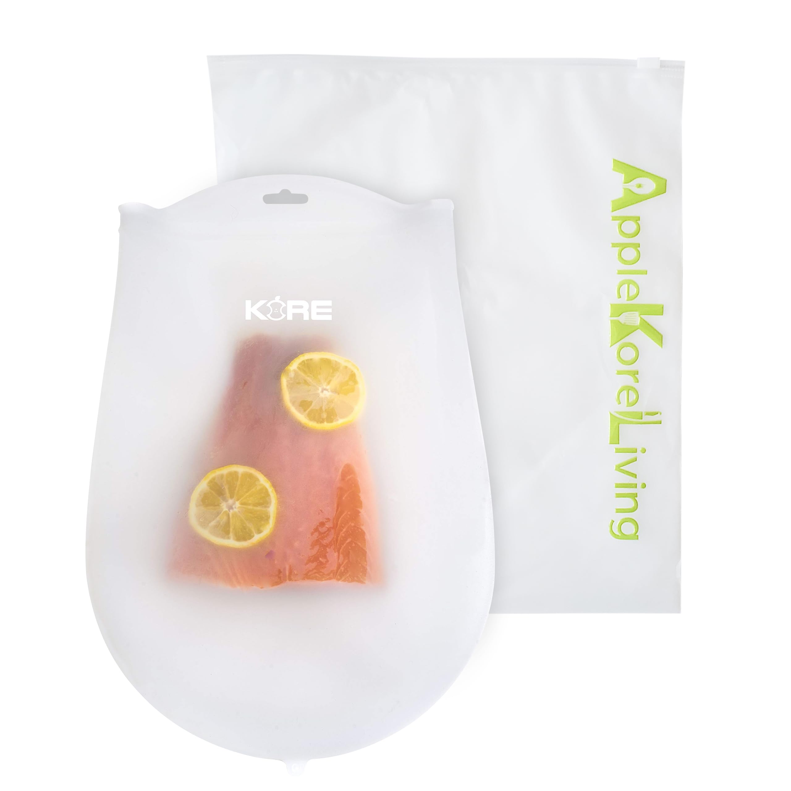 Revolutionize Sous Vide Cooking with AppleKoreLiving Sous Vide Reusable Silicone Bags | Extra Large BPA Free Set | Thinner and More Flexible than Other Reusable Vacuum Seal Bags