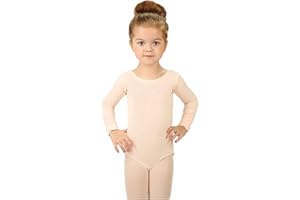 Elowel Pajamas Gymnastics Leotards for Girls - Long Sleeve & Scoop Neck Leotard for Girls Dance