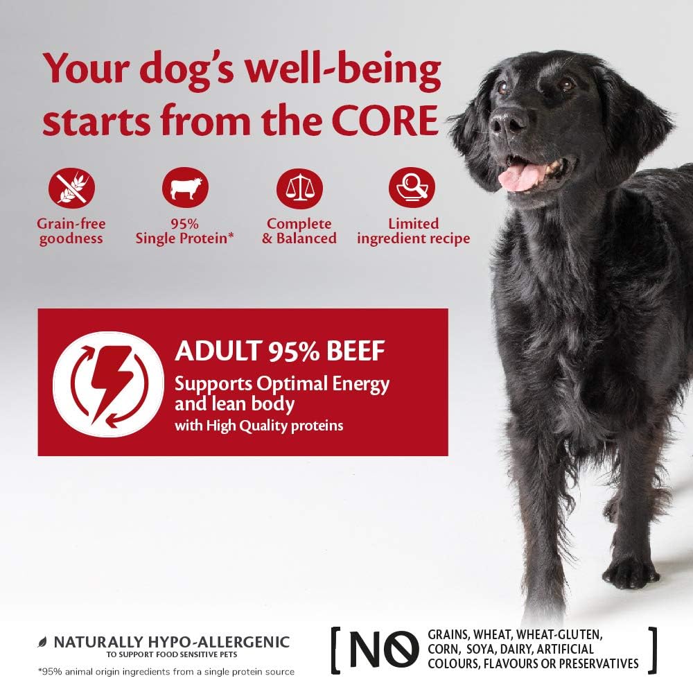 Wellness CORE 95% 6 x 400g, Beef & Broccoli, Wet Dog Food, Chunky Paté for Adult Dogs Grain-Free, Natural, Hypoallergenic - Image 5