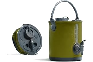 Colapz 2-in-1 Collapsible Camping Water Container with Spigot - 2 Gallon Portable Bucket & Camping Water Jug with Spout - Sports Water Jug - RV Bucket - Water Jug Dispenser