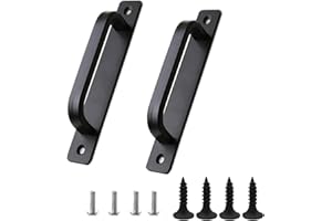 2 Pack Barn Door Handles, 5.79 in Sliding Barn Door Pull Handle, Cabinet Door Handle with Screws, Heavy Duty Pull Push Door P