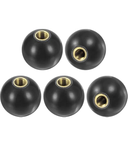 Unique Bargains 2 Pcs Boutons à Bille Filetés M16 Phénolique Diamètre 50mm pour Poignée de Machine, Noir Unique Bargains 2 Pcs Boutons à Bille Filetés M16 Phénolique Diamètre 50mm pour Poignée de Machine, Noir