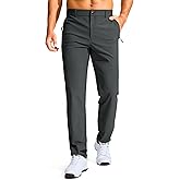 Men's Golf Pants - 30"/32"/34" Slim Fit Stretch Lightweight Dress Pants for Men with Zipper Pockets Casual Work