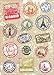 TamBee 2PCS Multi Countries Retro Vintage Landmark Monument Travel Airline Plane Patterns Stickers Luggage Suitcase Laptop Waterproof Stickers Children's Room Decor Labels A4#6 Olympics
