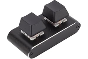 Pomya 2 Key Mini Keypad, USB Mechanical Gaming Macro Keyboard, Customized Programmable OSU Keypad with RGB Led, Red Switch, C