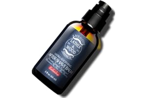LATHER & WOOD SHAVING CO Lather & Wood - Barbershop Aftershave for Men - Long-Lasting Fragrance, Non-Greasy Formula, Easy Pump Dispener, Gentle and Subtle Scent