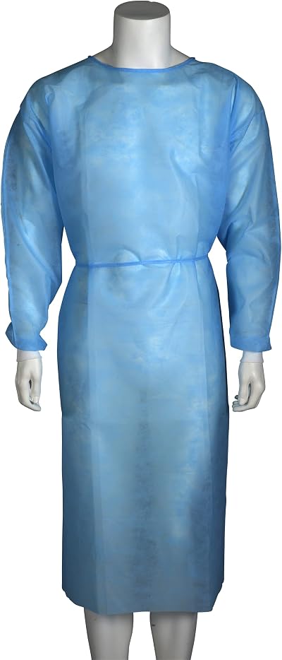 ABENA Protective Gown XL Blue Polyester/PP Single Use Medical Scrubs Unisex