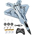 RC Jet Plane 2.4GHz Remote Control Airplane Gift for Kids and Adults - New Planes Model Led Light Aircraft Fighter Army Toy with Extra 3 Battery, Easy to Flying Toys for Boys and Girls