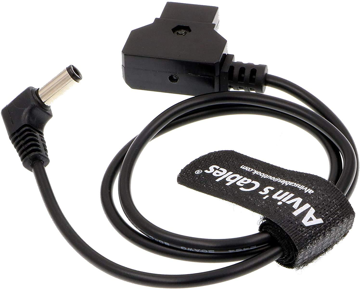 Alvin's Cables Protective D-Tap to 2.1 DC 12v Right Angle Cable for KiPRO LCD Monitors 60CM