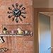 Timelike Kitchen Wall Clock, 3D Removable Modern Creative Cutlery Kitchen Spoon Fork Wall Clock Mirror Wall Decal Wall Sticker Room Home Decoration (Black)