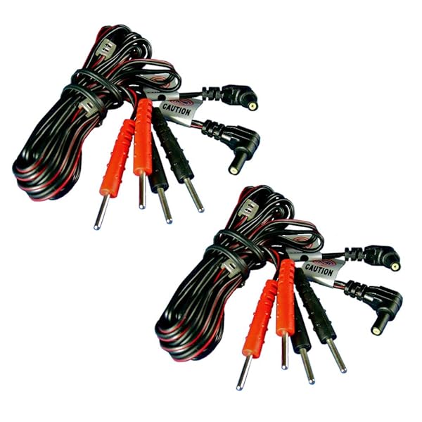 Premium 4 x Lead Wires (2 Pairs) for TENS and EMS Units Standard