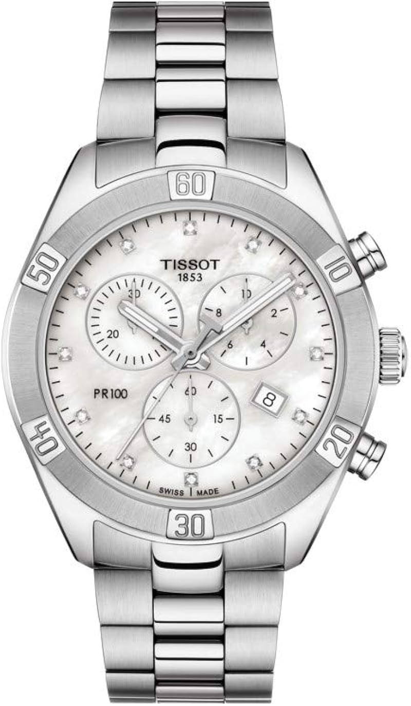 tissot pr100 mother of pearl