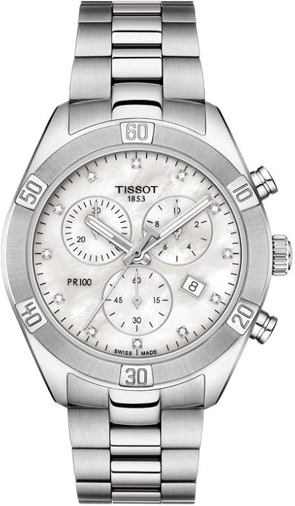tissot pr100 mother of pearl