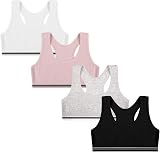 Flintronic 4 Pack Sports Bra Unpadded Crop Top Girls Youth 8-12 view 1