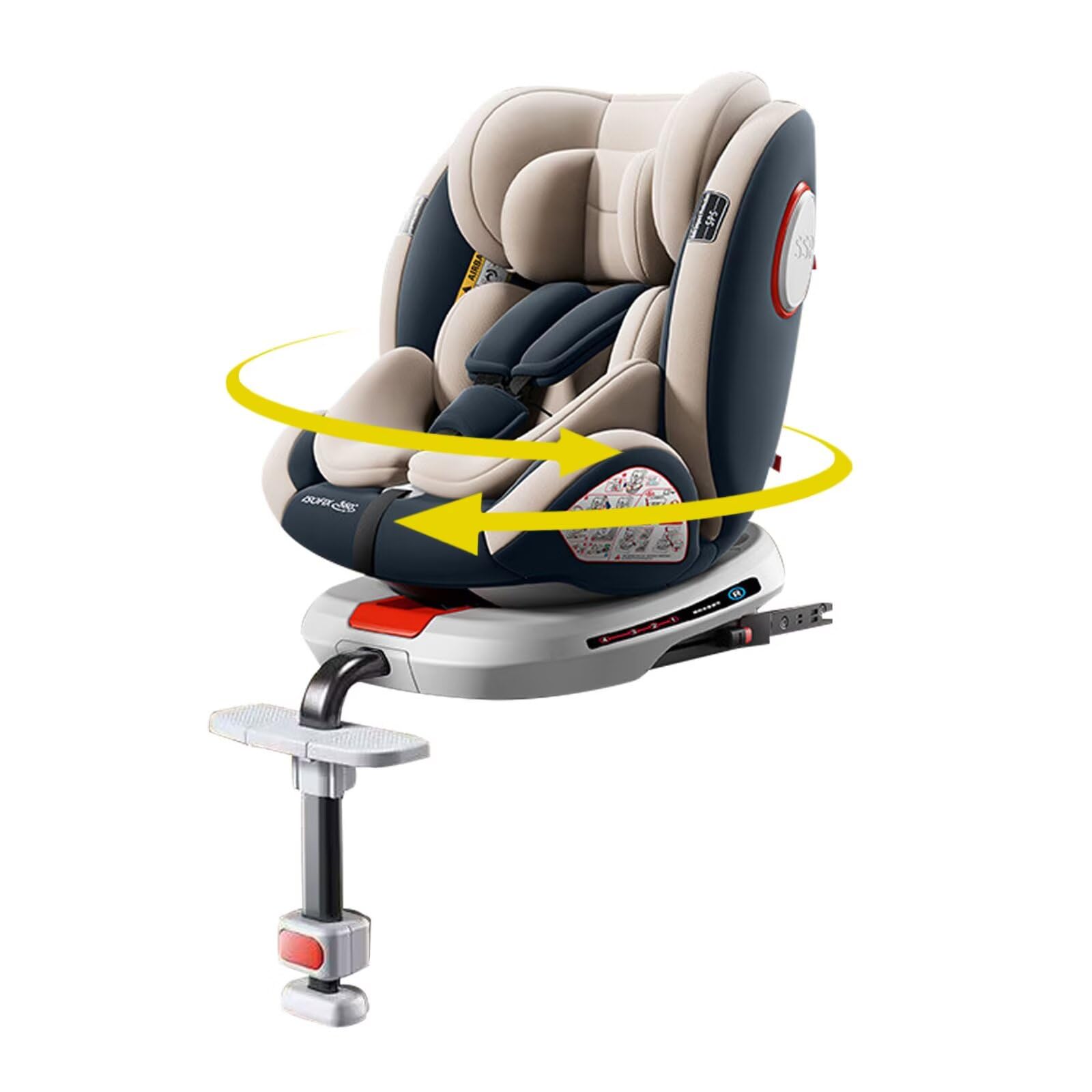 HZDMJ チャイルドシート 360度 回転式 ISOFIX対応 成長に合わせて使える 新生児から12歳頃 (0-36kg) シートベルト固定 ジュニアシート ベビーシート 乗り降りらくらく ヘッドレスト11段階調節 5点式シートベルト 取り付け簡単 EU安全基準 ECE認証済み 二年保証商品画像