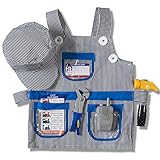 Prextex Child's Halloween Conductor Role Play Dress Up Train Engineer Costume Set and Accessories
