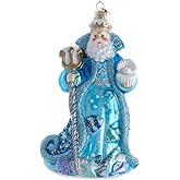 Kurt Adler 7-Inch Bellissimo Glass Under The Sea Santa Ornament