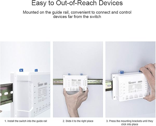 Janhiny 4CH R3 ITEAD 4 Gang WLAN Switch 4 Wege Montage WLAN WLAN Smart Switch Kompatibel mit Amazon Alexa und fr Google HomeNest Smart Home