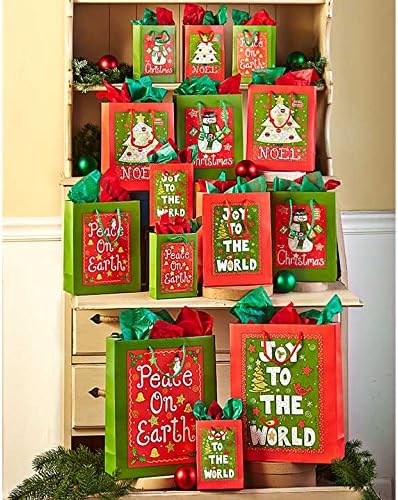 The Lakeside Collection 42-Pc. Designer Holiday Cheer Gift Bag Sets