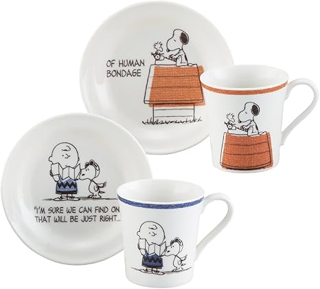 Amazon Co Jp Peanuts ピーナッツ スヌーピー モーニング マグカップ プレート 皿 ペアセット 化粧箱入 Sn10 17 ホーム キッチン