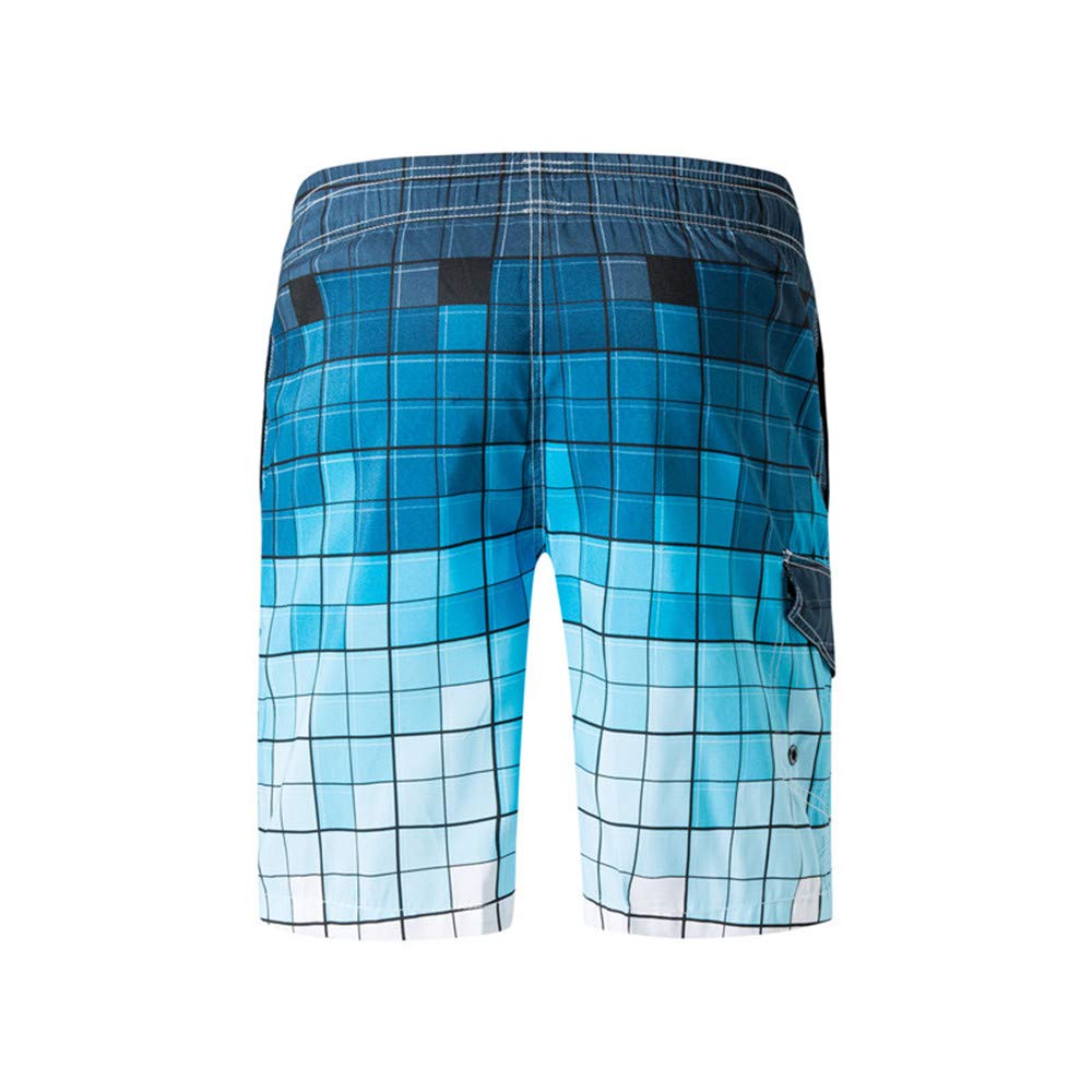 Ophestin Mens Quick Dry Swim Trunks, Blue, 4X-Large