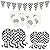 Checkered Flag Party Supplies - 65 Pieces - Nascar Racing Flag Themed - Race Car Wavey Black & White Checkered Birthday Kit - Dinner & Dessert Plates & Napkins Cups Balloons & Flag Banner - Serves 8