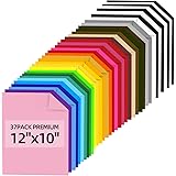 Airabbit 37 Pack HTV Heat Transfer Vinyl Bundle for T Shirts 12" x 10" Iron on Vinyl Sheets Bundle for Cricut & Silhouette Ca
