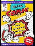 Blank Comic: Draw Your Own Comics | 15 Storyboard Panel Layout Templates | Bonus Speech Bubbles | 8. by Creative Hero