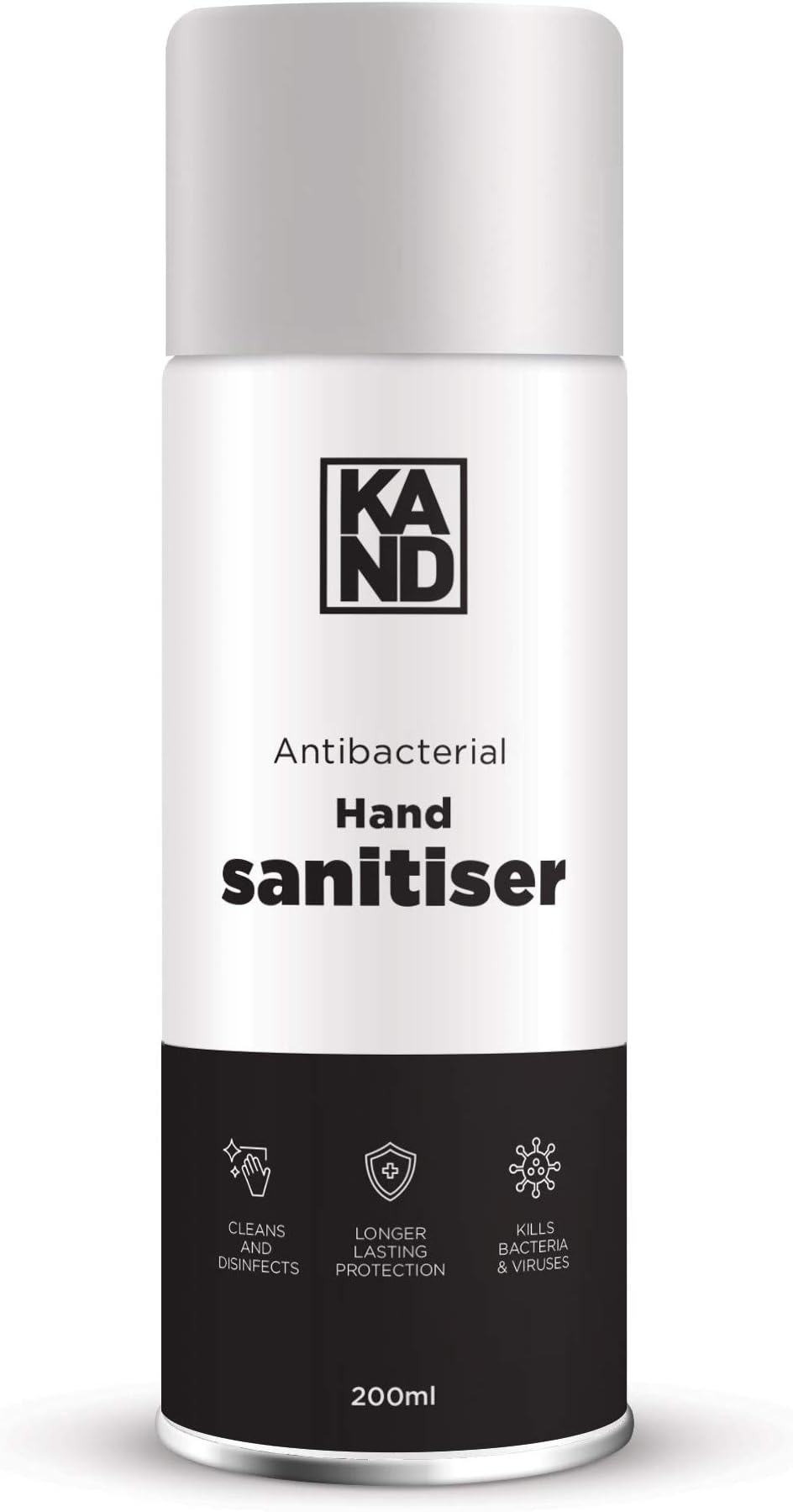 KAND - 12 x 125ml Aerosol Spray Hand and Surface Sanitiser - Disinfectant Spray - Sanitizing Aerosol - Alcohol Cleanser