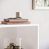 Vida Designs Cambridge 3 Tier Low Bookcase White Modern Wood Shelving view 5