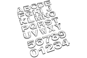 LZLRUN Custom Metal Letters for Car and Mailbox House Decals Emblem Name Badge Kit - Letter Height 1 inch (Silver)