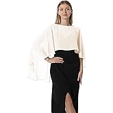 Hotshawl Capelets for women Chiffon Cape Shawls and Wraps for Evening Dress Wedding Capes Cover Up