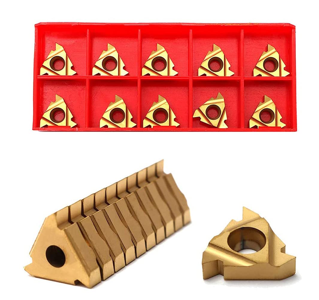 Maizoon CNC Lathe Cutter Tools 10pcs 16IR AG60 CNC Inserts Internal Thread CNC Blades Threading Inserts Lathe Tools DZ13