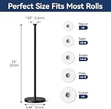niffgaff Free-Standing Toilet Roll Holder Black Stainless Steel Modern view 3