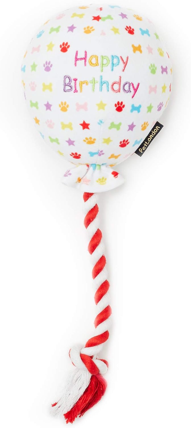Pet London Birthday Balloon Dog Toy, Celebrate Your Dog's Happy Birthday