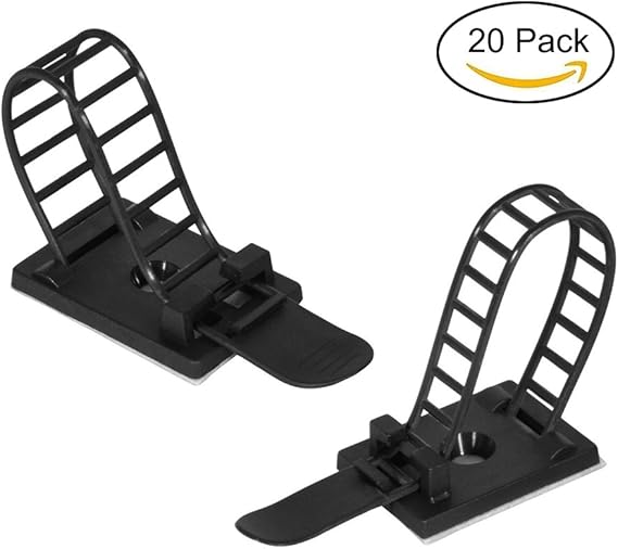 20 PCs Cable Ties/Zilong Adjustable Zip Ties 3M Adhesive Cable Tidy